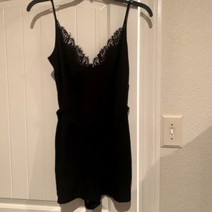 NWOT BCBGMAXAZRIA black romper, size L